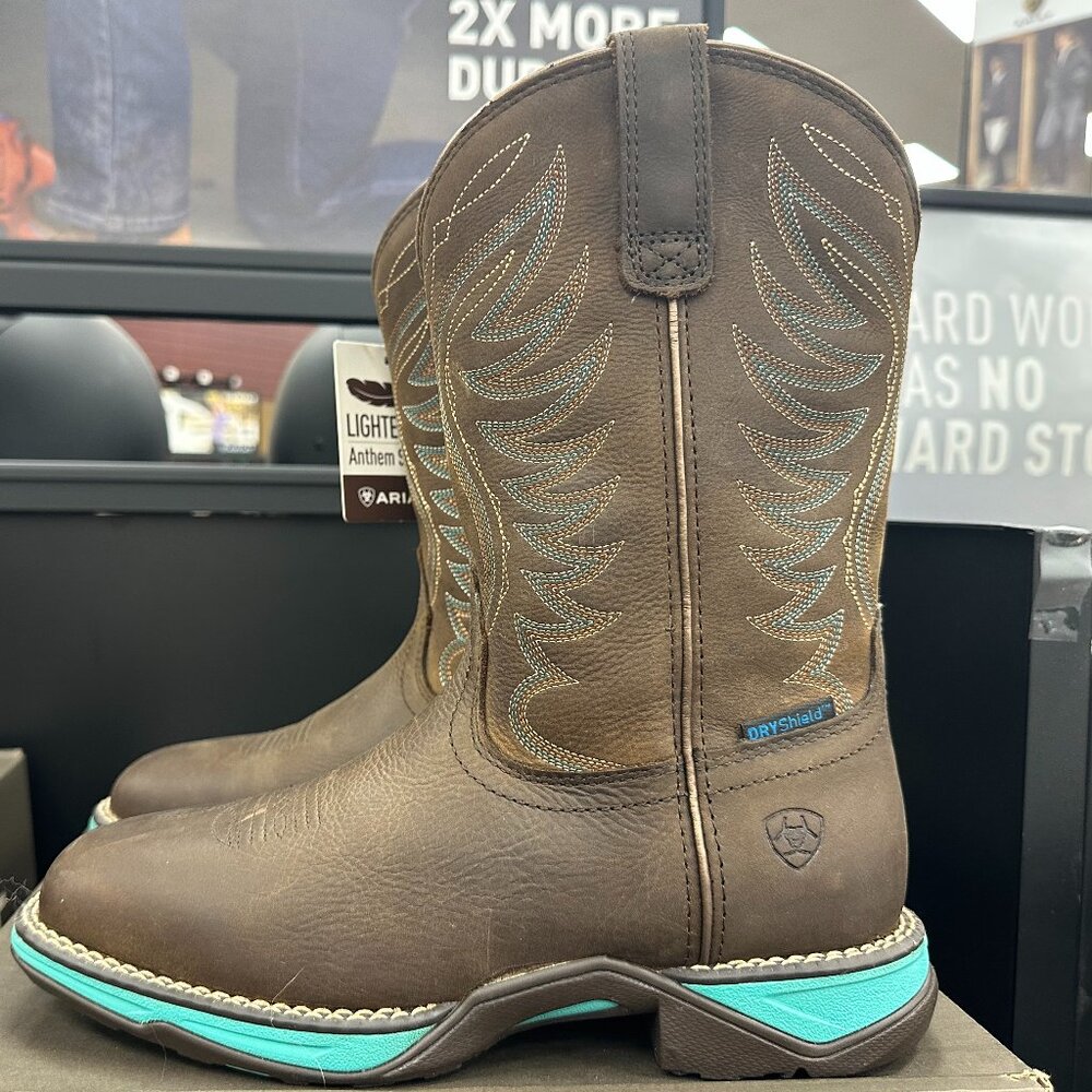 Size 6.5 - Ariat Ladies Anthem H2O Square Toe Boots - NEW